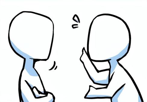 話を聞いてもらう人 相談,話,支援,傾聴,コミュニケーション,カウンセリング,対話,共感,サポート,棒人間のイラスト素材