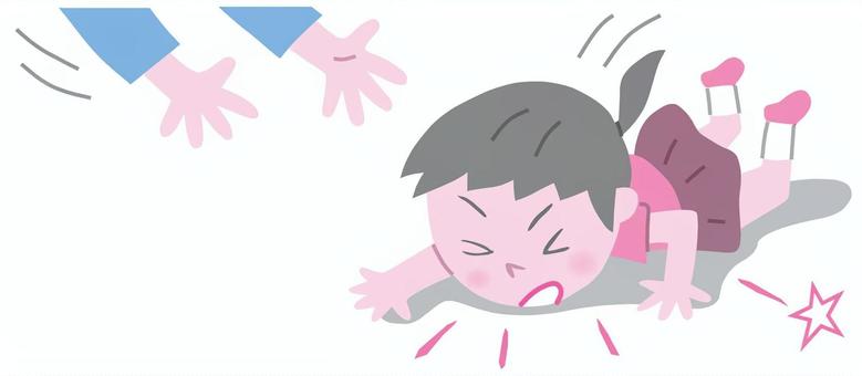 転ぶ女の子 転ぶ,女の子,痛い,手,差し伸べる,人物,生活,カット,挿絵のイラスト素材