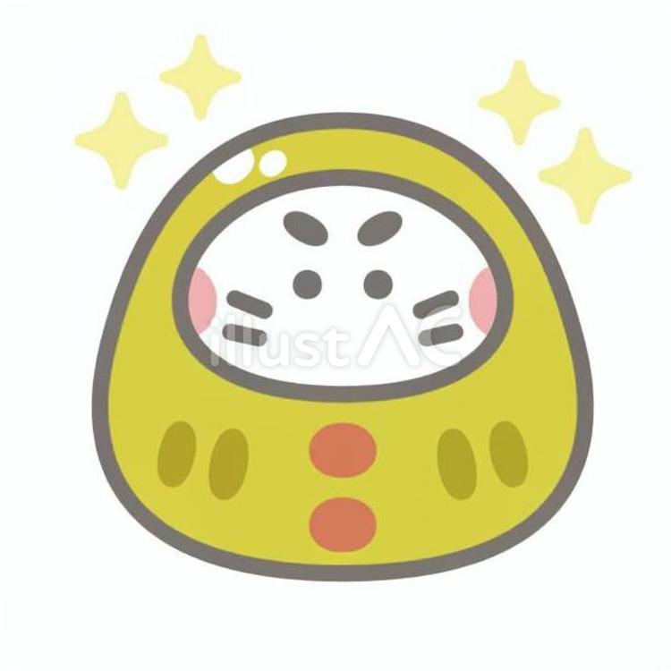 だるま　金 達磨,虎,ボタンのイラスト素材