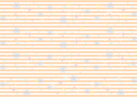 雪の結晶とオレンジボーダー ボーダー,雪の結晶,冬,冬背景,オレンジ,かわいい,パターン,壁紙,冬イラスト,テクスチャのイラスト素材