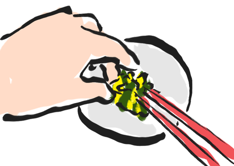 料理盛り付け 調理,料理,飲食店,レストラン,プロ,技術,盛り付け,お皿,お箸,筆のイラスト素材