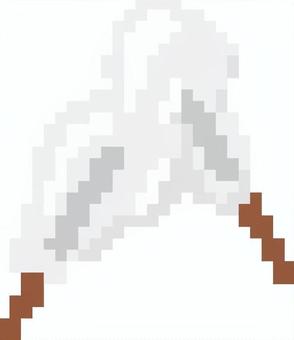 ドット絵の白の水あめです。 ドット絵,水あめ,シンプル,飴,蜂蜜,シロップ,甘味料,食品,おかし,光沢のイラスト素材