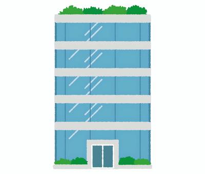 ビルの屋上緑地化 ビルの屋上緑地化 ビル,オフィスビル,会社,テナントビル,オフィス,ホテル,ビジネスホテル,不動産,不動産投資,投資のイラスト素材