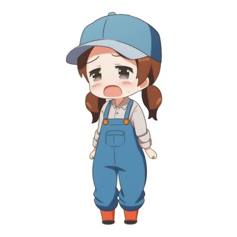 Illustration, operator, work with, overalls, 