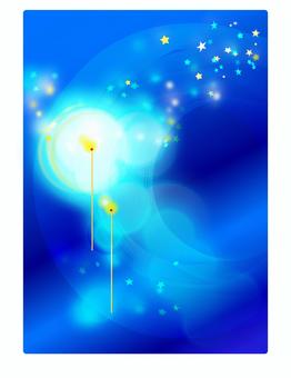 心にしみる冬の背景3 心にしみる冬の背景3 夜,星,ロマンチック,静けさ,灯り,メルヘンチック,青,冬のイラスト素材