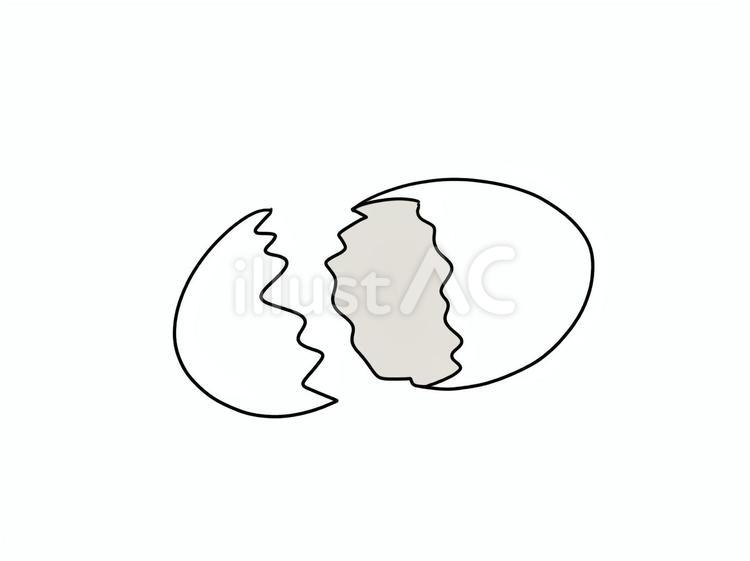 卵の殻のイラスト 卵,殻,鶏のイラスト素材