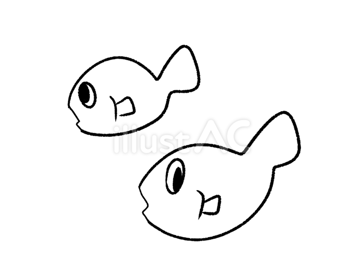 手描きの魚 魚,さかな,手描きのイラスト素材