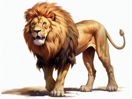 Illustration, animal, lion, real, 