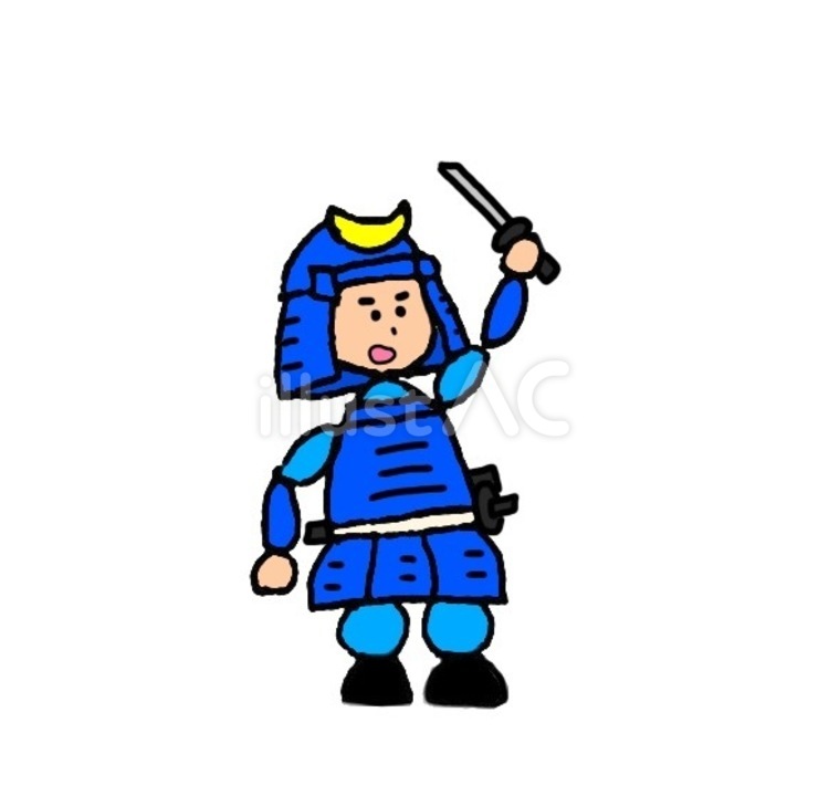 戦国武将の子供 武士,戦国武将,子供のイラスト素材