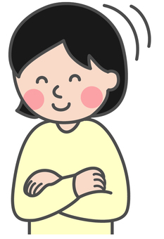 笑顔でうなずく女性 女性,お母さん,母親,教師,講師,大人,上半身,笑顔,にっこり,うなずくのイラスト素材