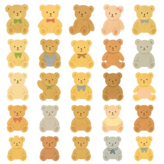 Illustration, bear, plush doll, icon, 