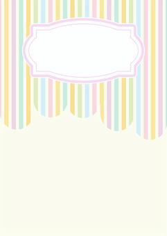 春のカラフルなストライプとフレーム 春,フレーム,背景,ストライプ,パターン,虹色,パステル,パステルカラー,模様,カラフルのイラスト素材