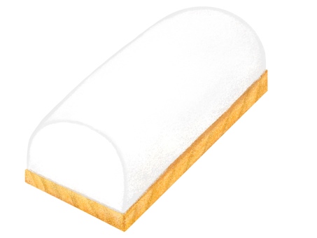 白の板付かまぼこ 蒲鉾,板付かまぼこ,練り物,魚肉,食べ物,食材,おせち,正月,和食,惣菜のイラスト素材