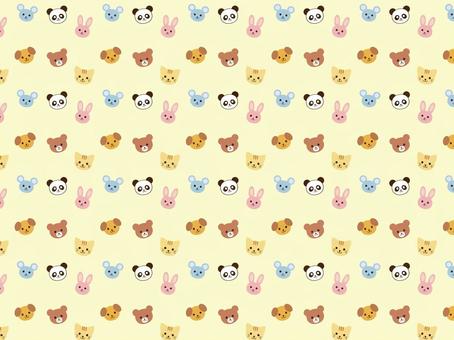 動物柄のシームレスパターン_背景_黄色 動物柄のシームレスパターン_背景_黄色 動物,背景,壁紙,黄色,パターン,シームレス,猫,犬,パンダ,うさぎのイラスト素材