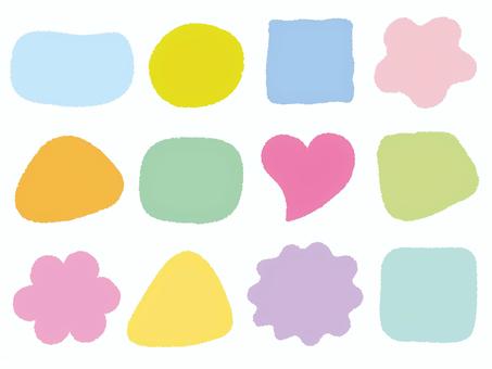 じわじわ線のランダムフレームセット