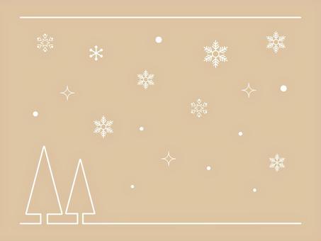 雪の結晶とツリーの冬のイラスト01 クリスマス,背景,クリスマスツリー,冬,雪,雪の結晶,木,イラスト,素材,枠のイラスト素材