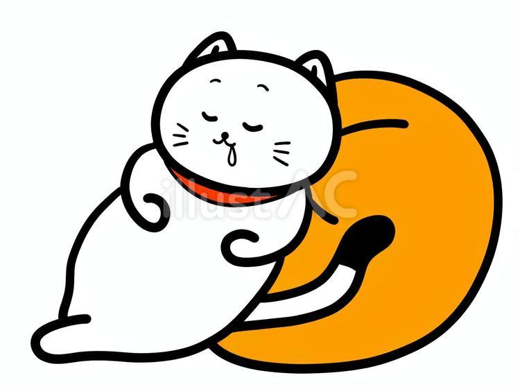 すやすやと寝る猫 猫,寝る,昼寝のイラスト素材