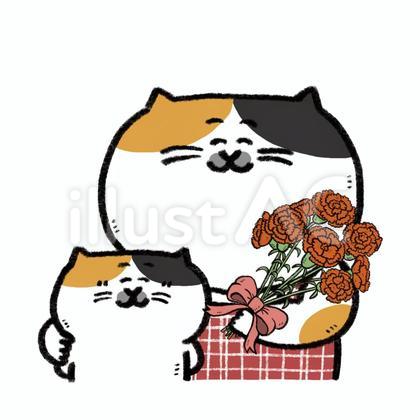 母の日の猫(三毛猫)