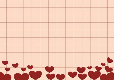 ハートの背景素材　横② バレンタイン,ハート,背景のイラスト素材