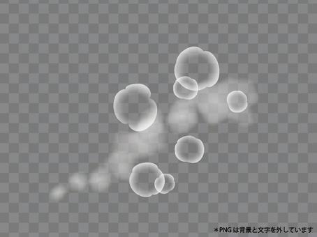 漫画の吐息　６ 吐息,蒸気,白い息,吐く,もくもく,グラデーション,白,湯気,ふわふわ,漫画のイラスト素材