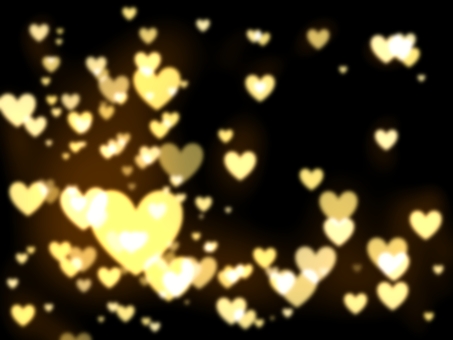 黄色いハートパーティクル背景　透過あり ハート,背景,エフェクト,パーティクル,黄色,可愛い,光,ロマンチック,幻想的,愛のイラスト素材