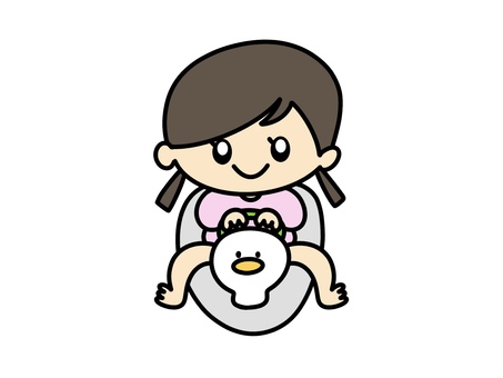 トイレ・トイレトレーニング トイレ,おむつ替え,子ども,幼児,トイトレ,生活習慣,朝,ルーティン,育児,保育園のイラスト素材