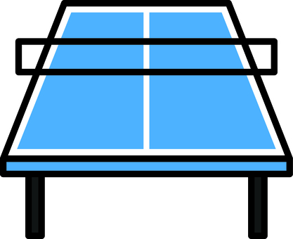 水色の卓球台です。 卓球,シンプル,卓球台,コート,スポーツ,球技,運動,部活,サークル,クラブのイラスト素材
