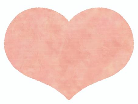 大きな水彩風ハート 大きな水彩風ハート ハート,マーク,ピンク色,心,愛情,好き,水彩,手描き,かわいいのイラスト素材