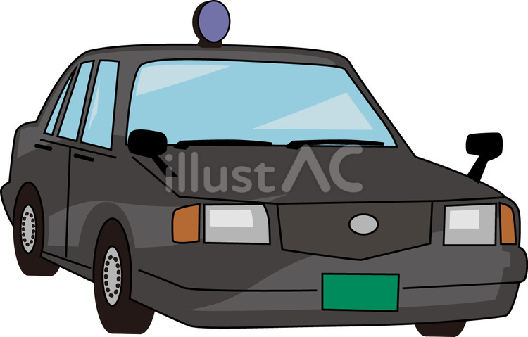 タクシー　 タクシー,セダン,車両のイラスト素材