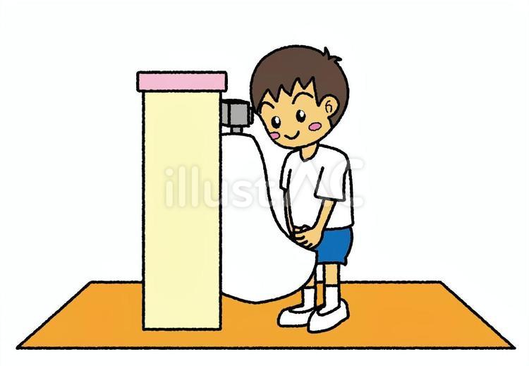 男の子　トイレ 子ども,男の子,トイレのイラスト素材