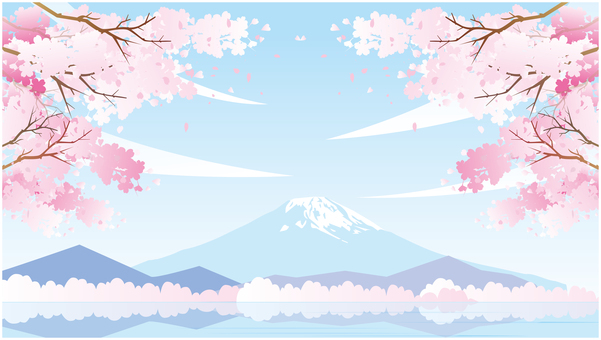 Spring cherry blossoms with a view of Mt. Fuji, JPG and AI Spring cherry blossoms with a view of Mt. Fuji, spring, cherry blossoms, fuji mountain, JPG and AI