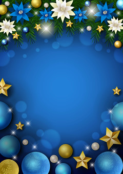 Christmas25142 ポインセチア,星,雪,結晶,キラキラ,オーナメント,クリスマス,スター,玉,ボールのイラスト素材