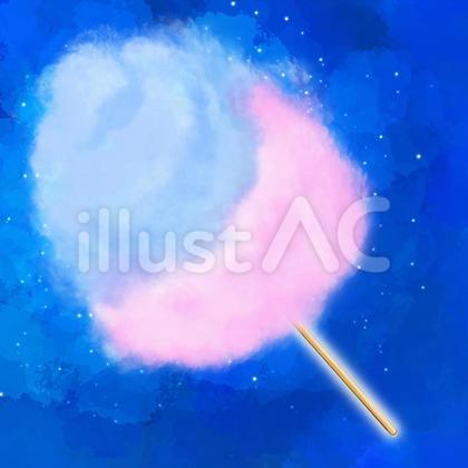 カラフルな綿あめや綿菓子★背景なし透過有