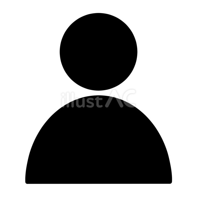 人アイコン5(黒色) 人アイコン5(黒色) 人物,上半身,シルエットのイラスト素材