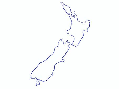 ニュージーランド線画 ニュージーランド,世界地図,シンプル,地理,社会,グローバル,留学,線画のイラスト素材
