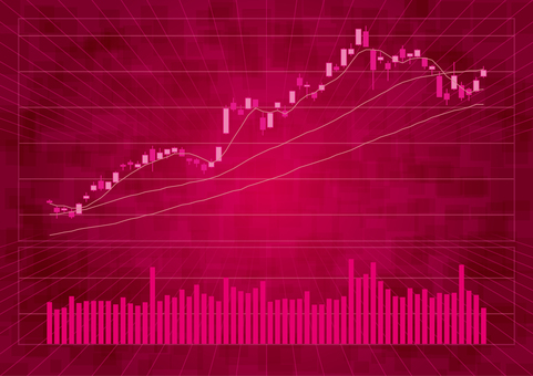 株価チャート-4（A4横） 株価,チャート,株価チャート,ビジネス,株,グラフ,ローソク足,ローソクチャート,株式,金融のイラスト素材