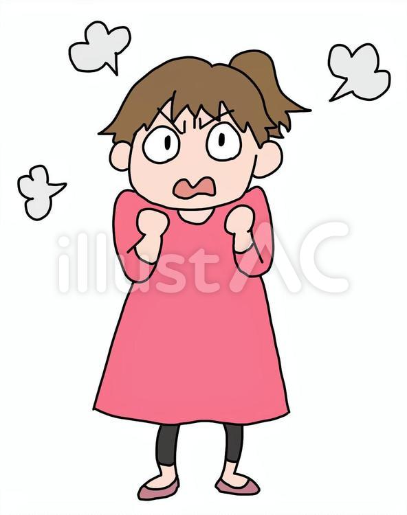 怒る女の人イラスト - No: 22903863｜無料イラスト・フリー素材なら「イラストAC」