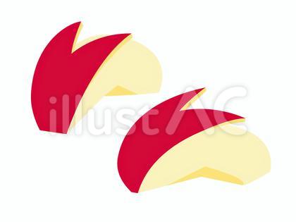 りんごうさぎのイラスト