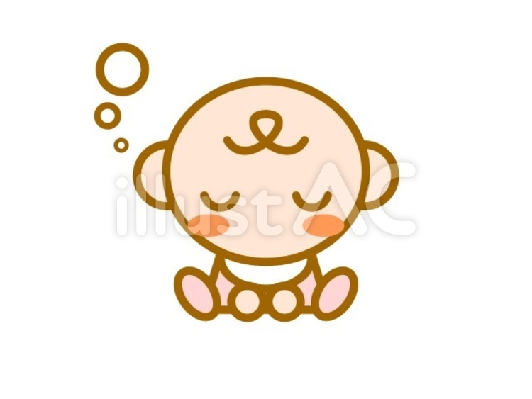 赤ちゃん　居眠り　桃 赤ちゃん,居眠り,睡眠のイラスト素材