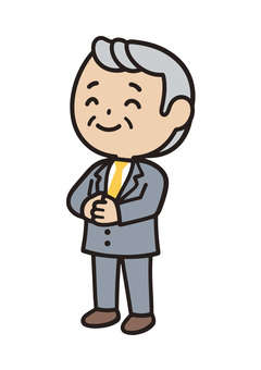 行動する人物 行動する人物 満腹,満足,笑顔,食後,男性,スーツ,会社員のイラスト素材