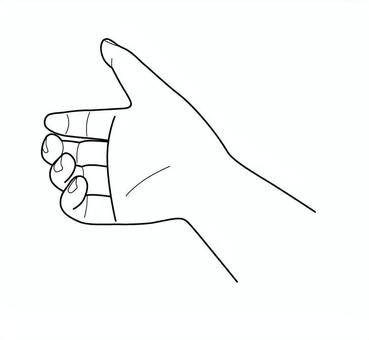 手　181 手,指,リアル,片手,モノクロ,腕,持つ,引く,引き寄せる,押さえるのイラスト素材