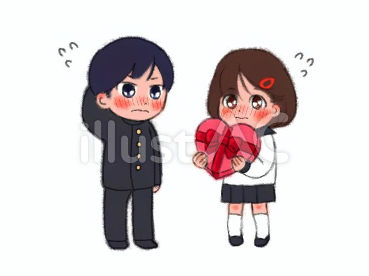好きです！ 告白,バレンタイン,ヴァレンタインのイラスト素材