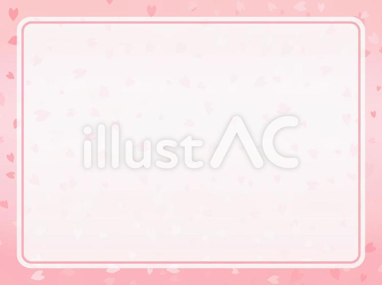 桜の花びらが舞うフレーム 桜,フレーム,春のイラスト素材