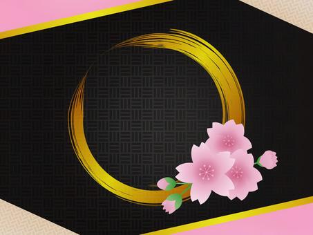 pink cherry blossom petal frame, , JPG, PNG and AI