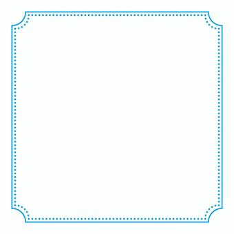 角丸へこみフレーム 正方形 水色 ドット 角丸,へこみ,フレーム,枠,ラインフレーム,ライン,ドット,シンプル,正方形のイラスト素材