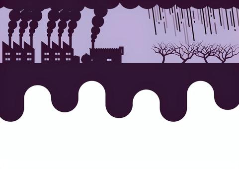 Illustration, factory, chimney, smoke, 