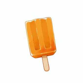 アイスキャンディー アイスキャンディー,アイス,棒アイス,オレンジ味,マンゴー味,夏,冷たいのイラスト素材
