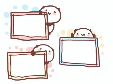 パンダのメモフレーム 手書き