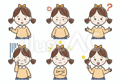 女性イラスト表情28