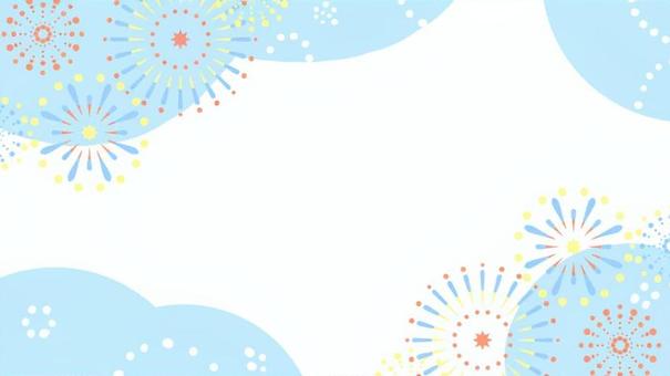 花火 花火,花火大会,打ち上げ花火,夏祭り,夏,背景,フレーム,枠,夏休み,おしゃれのイラスト素材